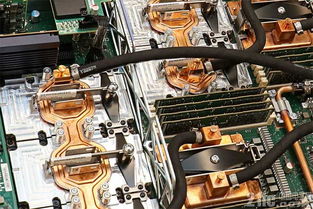 An array of advanced mining rigs lined up inside a high-tech mining farm